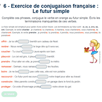 6 Exercice De Conjugaison Le Futur Simple