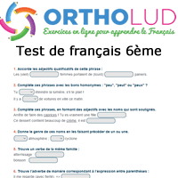 2. Test de français pour élèves de 6ème