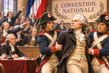 Les d&eacute;put&eacute;s de la Convention nationale s'opposent &agrave; Robespierre lors de la s&eacute;ance du 27 juillet 1794.