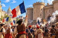 La prise de la Bastille &agrave; Paris le 14 juillet 1789, pendant la R&eacute;volution fran&ccedil;aise